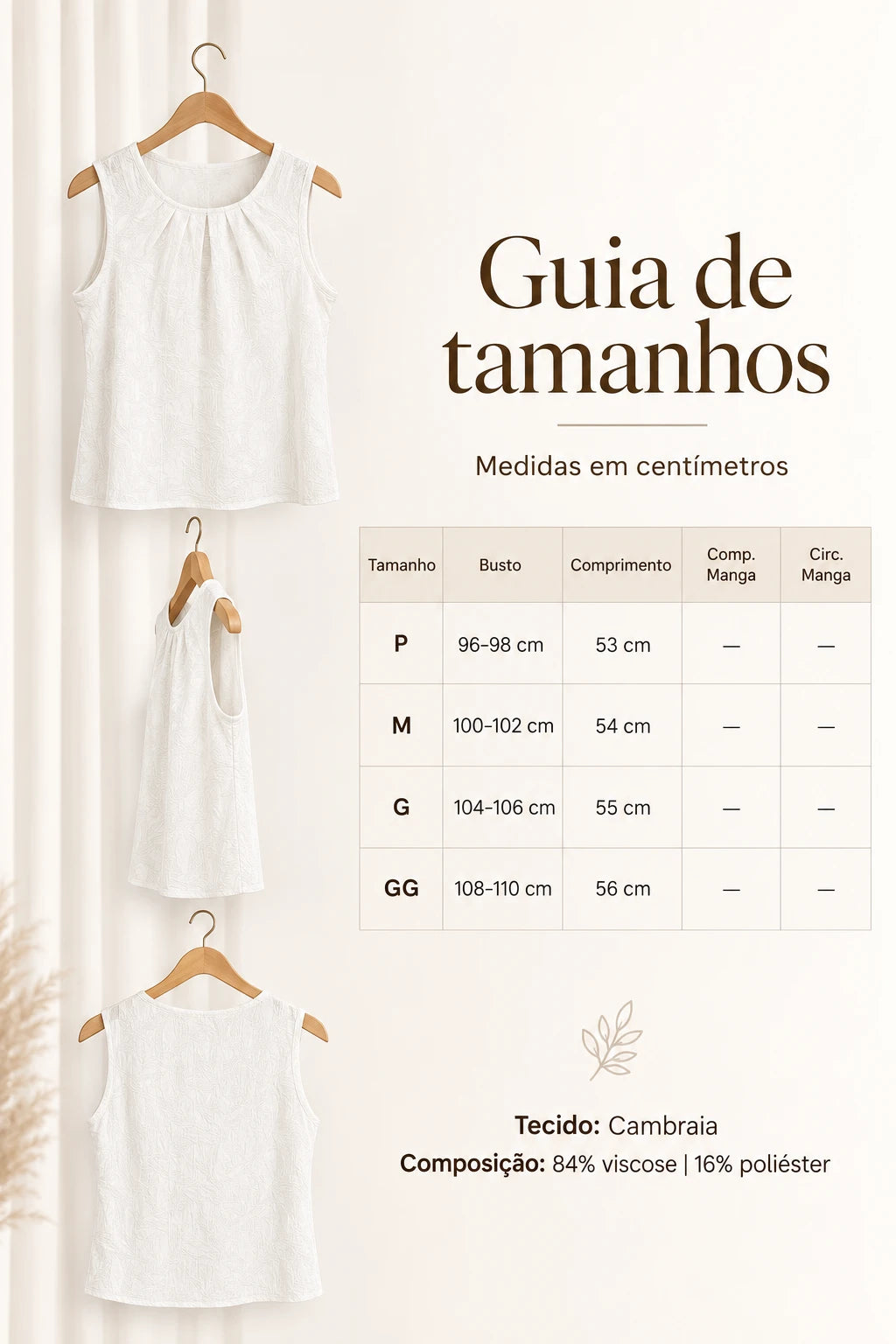 Blusa Regata Em Cambraia Texturizada Ângela Branca