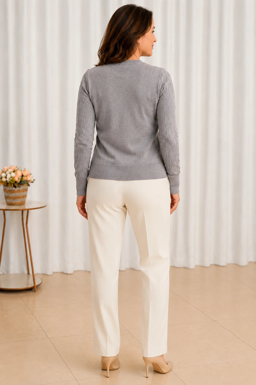 Tricot Macio em Modal Annabelle Cinza