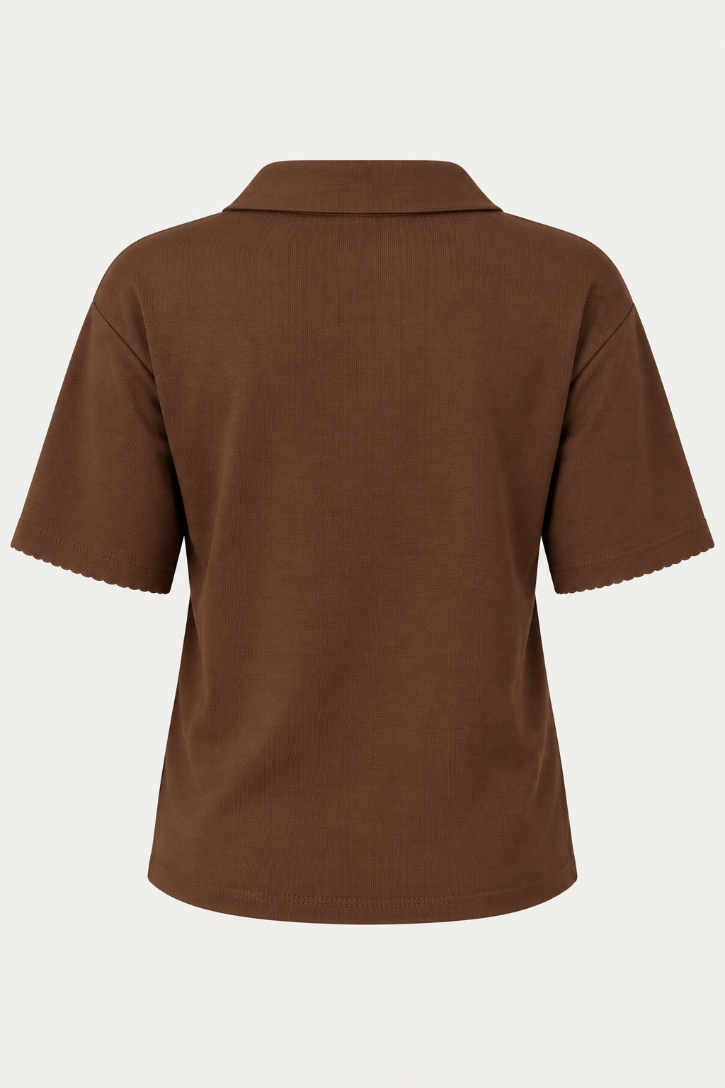 Blusa Decote V Confortável em Malha Knit Belinda Marrom