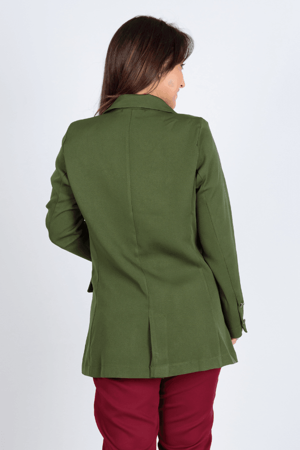 Blazer Alongado Detalhe Botões Fabiola Verde - imporium