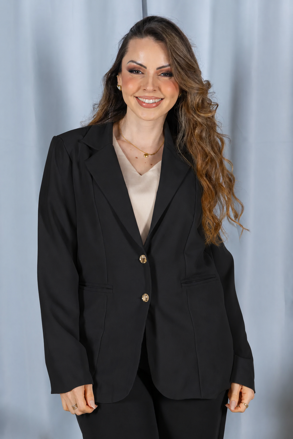 Blazer Estruturado Elegante Agatha Preto