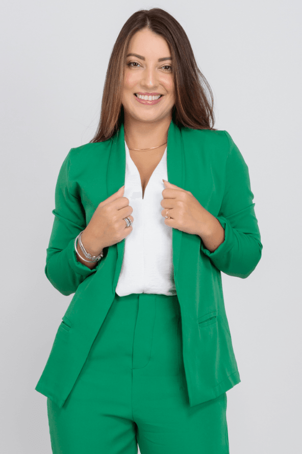 Blazer Liso Detalhe Manga Larissa Verde - imporium