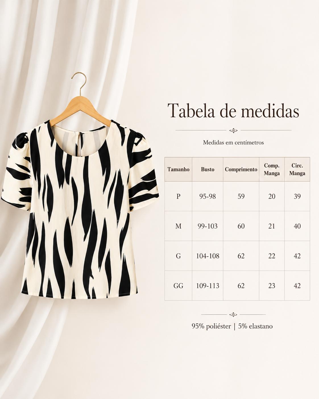 Blusa Crepe Classic que Não Amassa Ivana Preta - foto 11