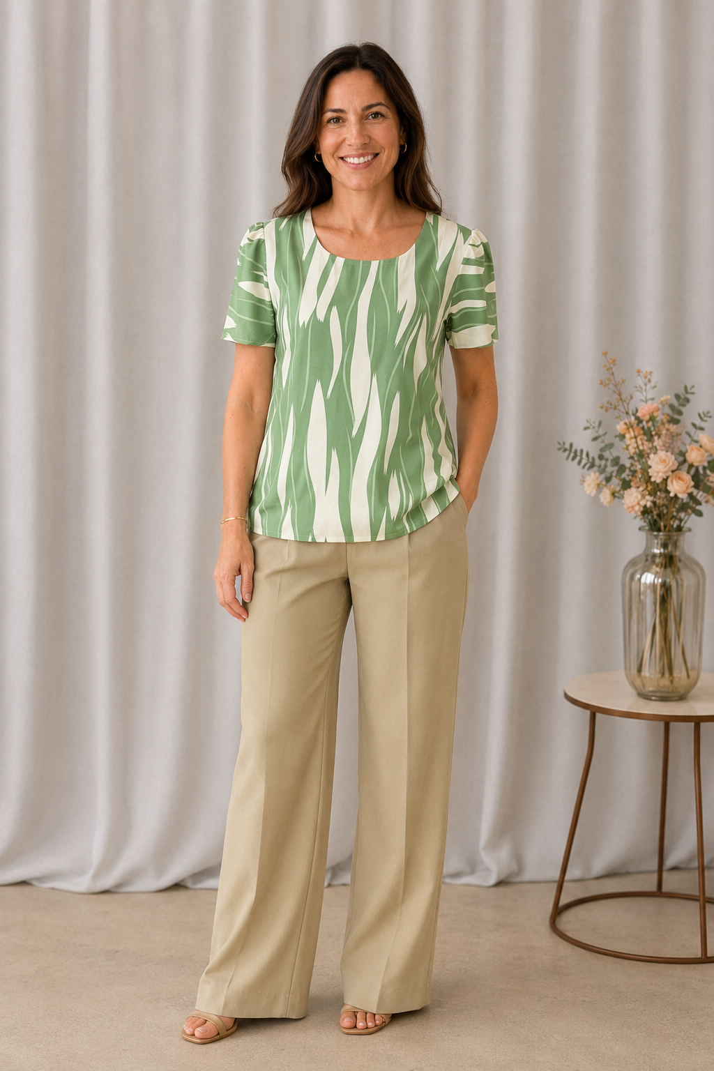 Blusa Crepe Classic que Não Amassa Ivana Verde - foto 9
