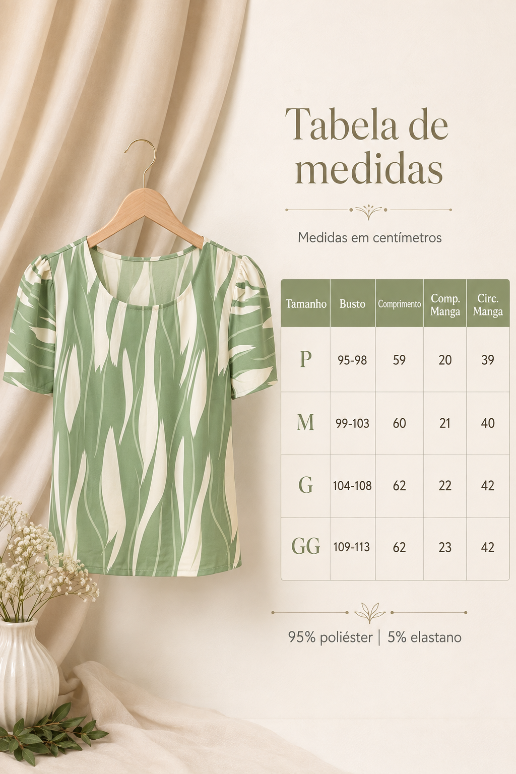 Blusa Crepe Classic que Não Amassa Ivana Verde - foto 11