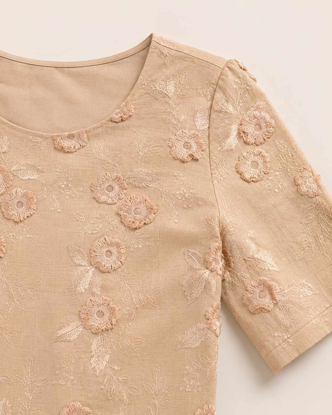 Blusa Laise Delicada Amara Bege - foto 5