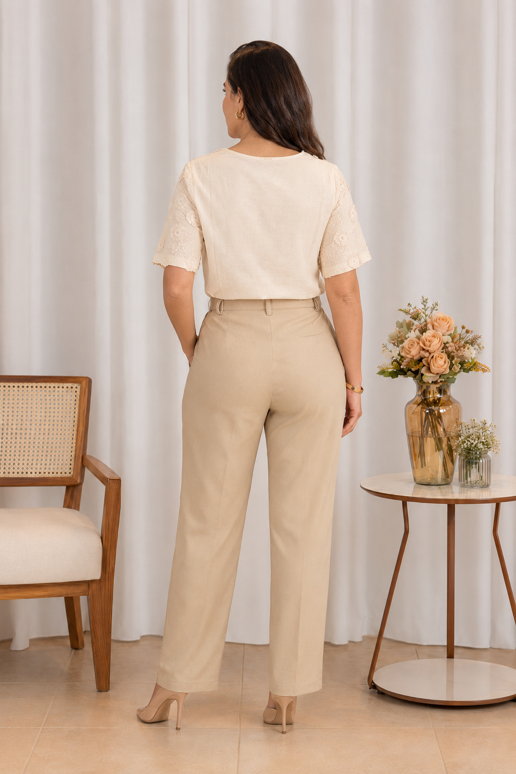 Blusa Laise Delicada Amara Creme - foto 7