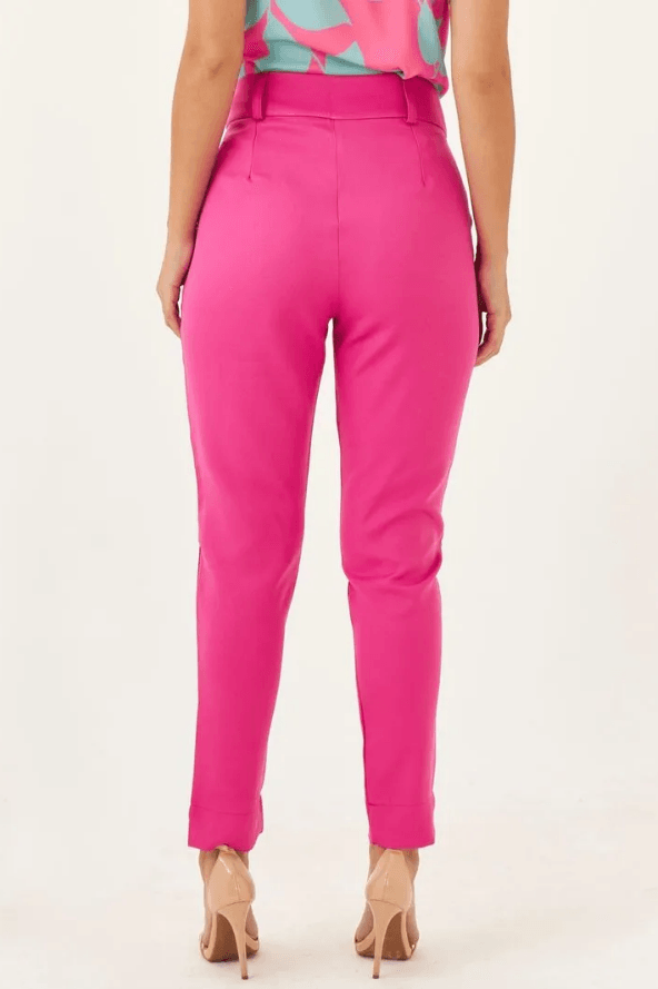 Calça Alfaiataria Detalhe Barra Flávia Rosa - imporium