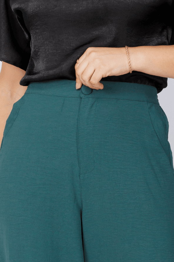 Calça Pantalona Lisa Duna Maia Verde petróleo - imporium