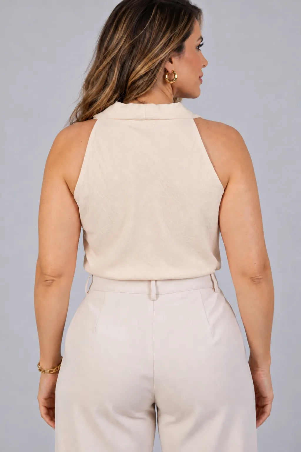 Blusa Carlota Bege foto 9