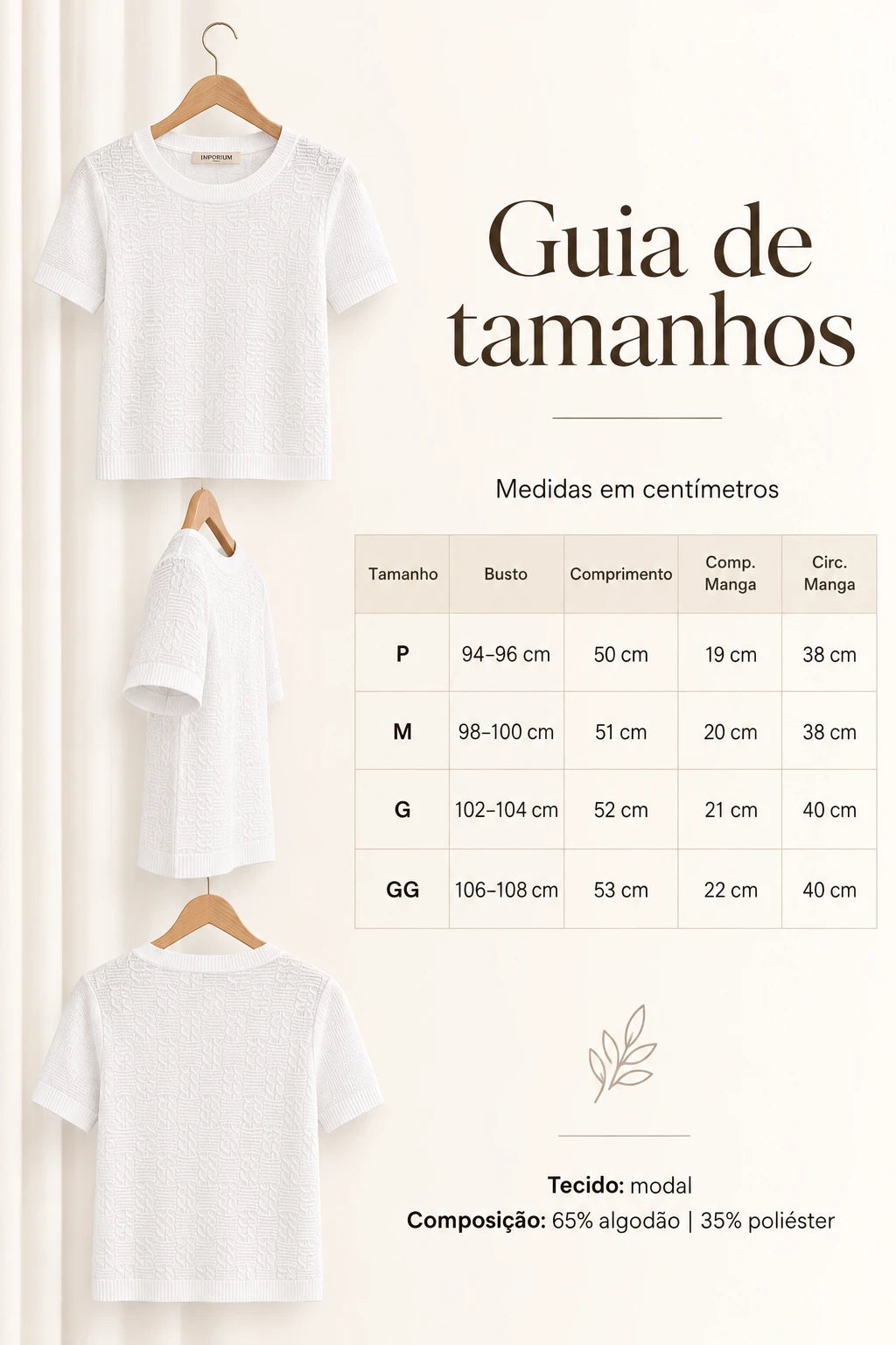 Blusa Manga Curta em Modal Texturizado Ariana Branca - benefícios