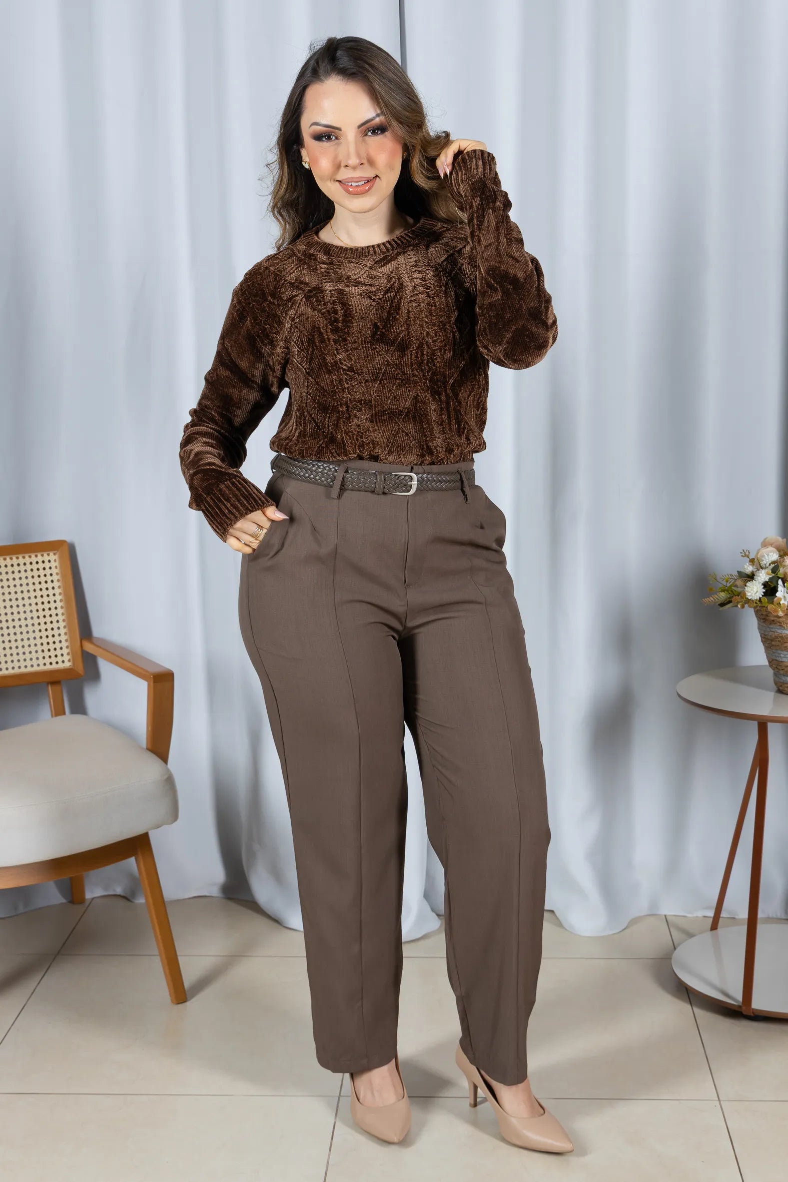 Tricot Mousse Macio Maju Marrom