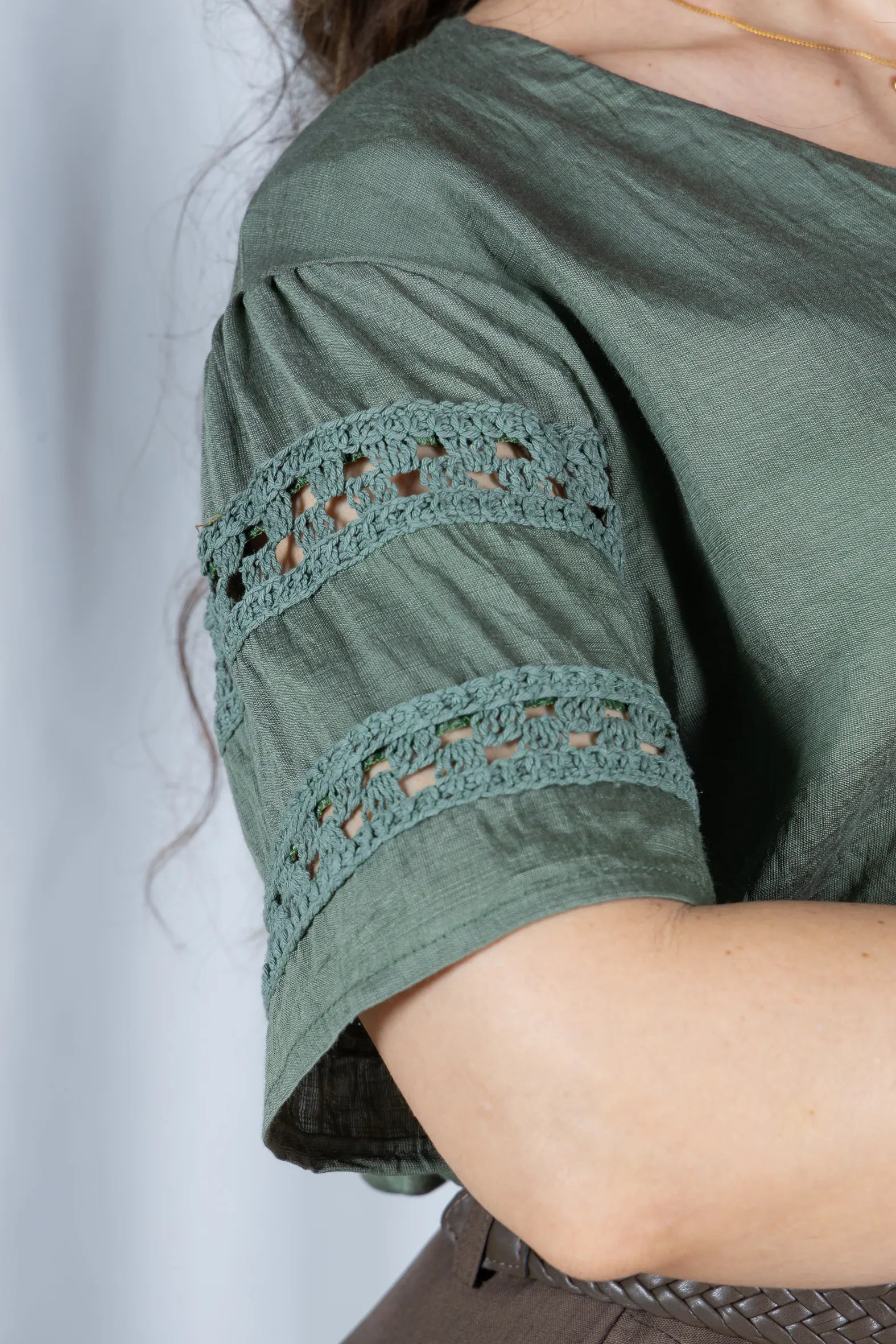 Blusa Cotton Air Decote "V" Lívia Verde