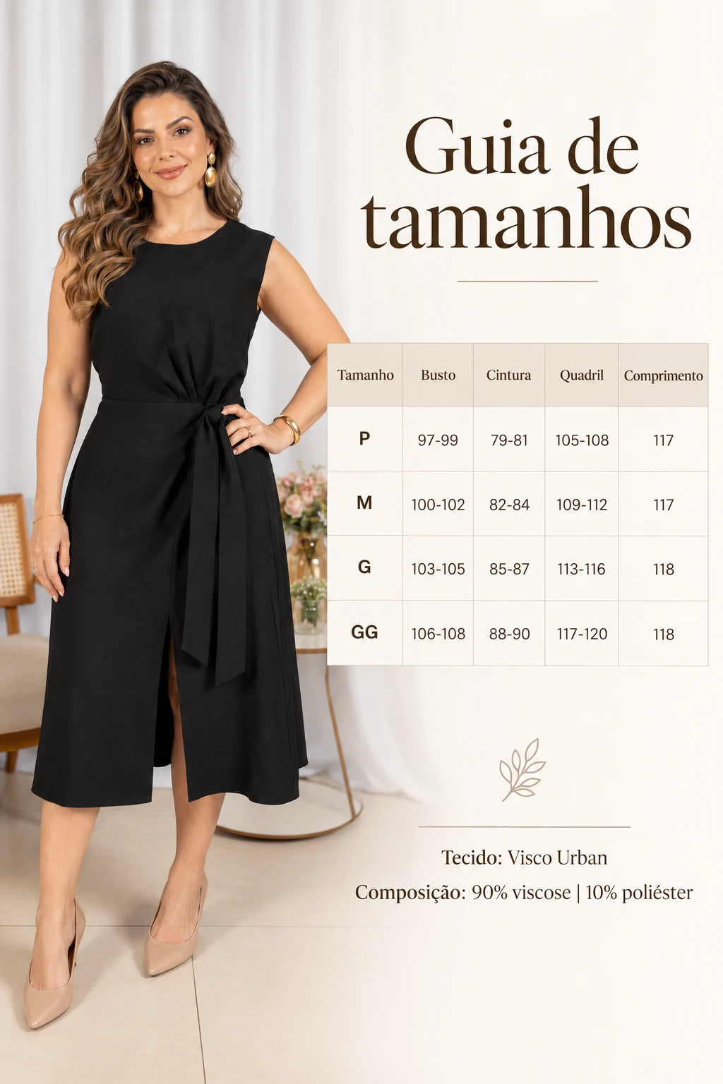 Vestido Leve em Visco Urban Cássia Preto - adicional 4