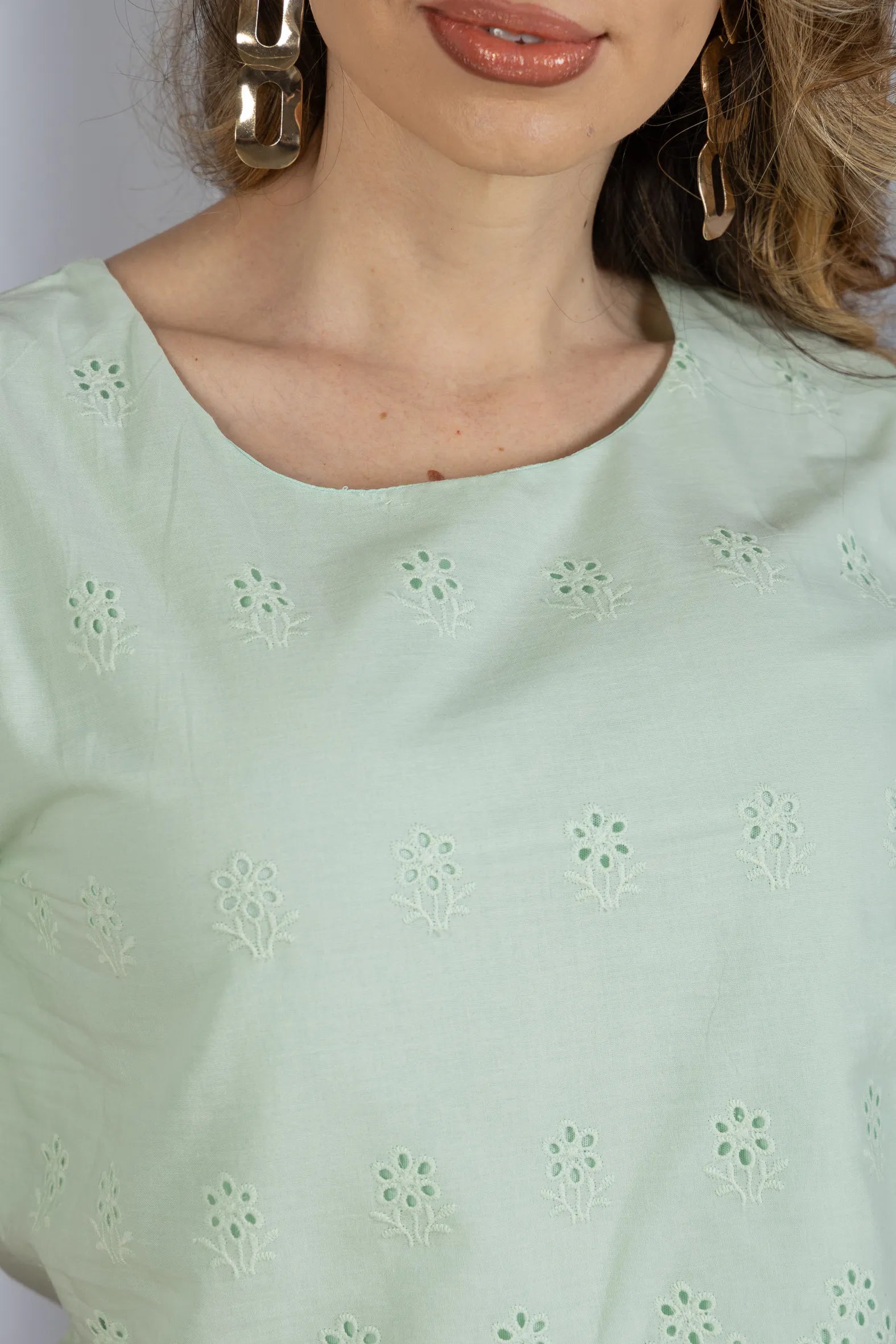 Blusa em Laise Leve e Delicada Clarissa Verde - adicional 6