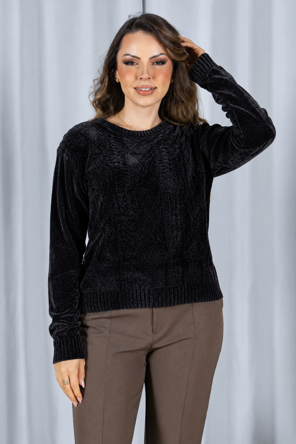 Tricot Mousse Macio Maju Preto