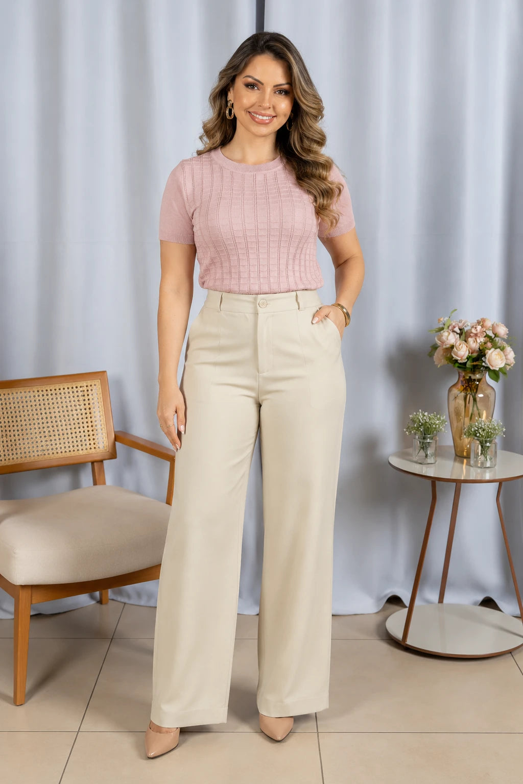 Blusa Leve em Modal Soraya Rosa - adicional 2