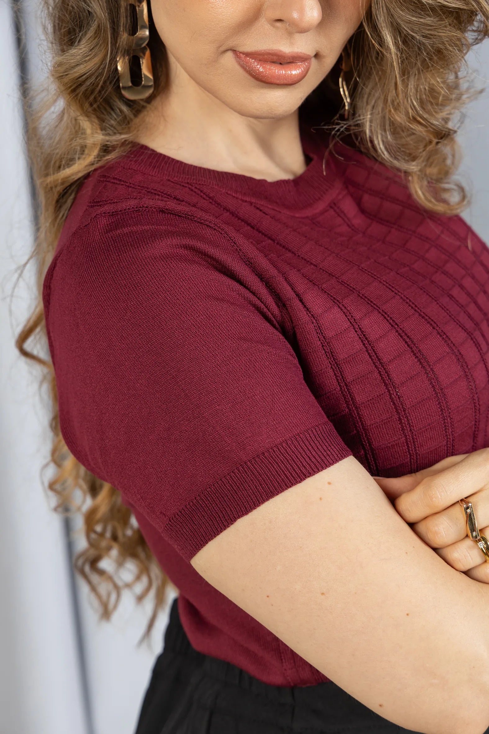 Blusa Leve em Modal Soraya Marsala - adicional 6