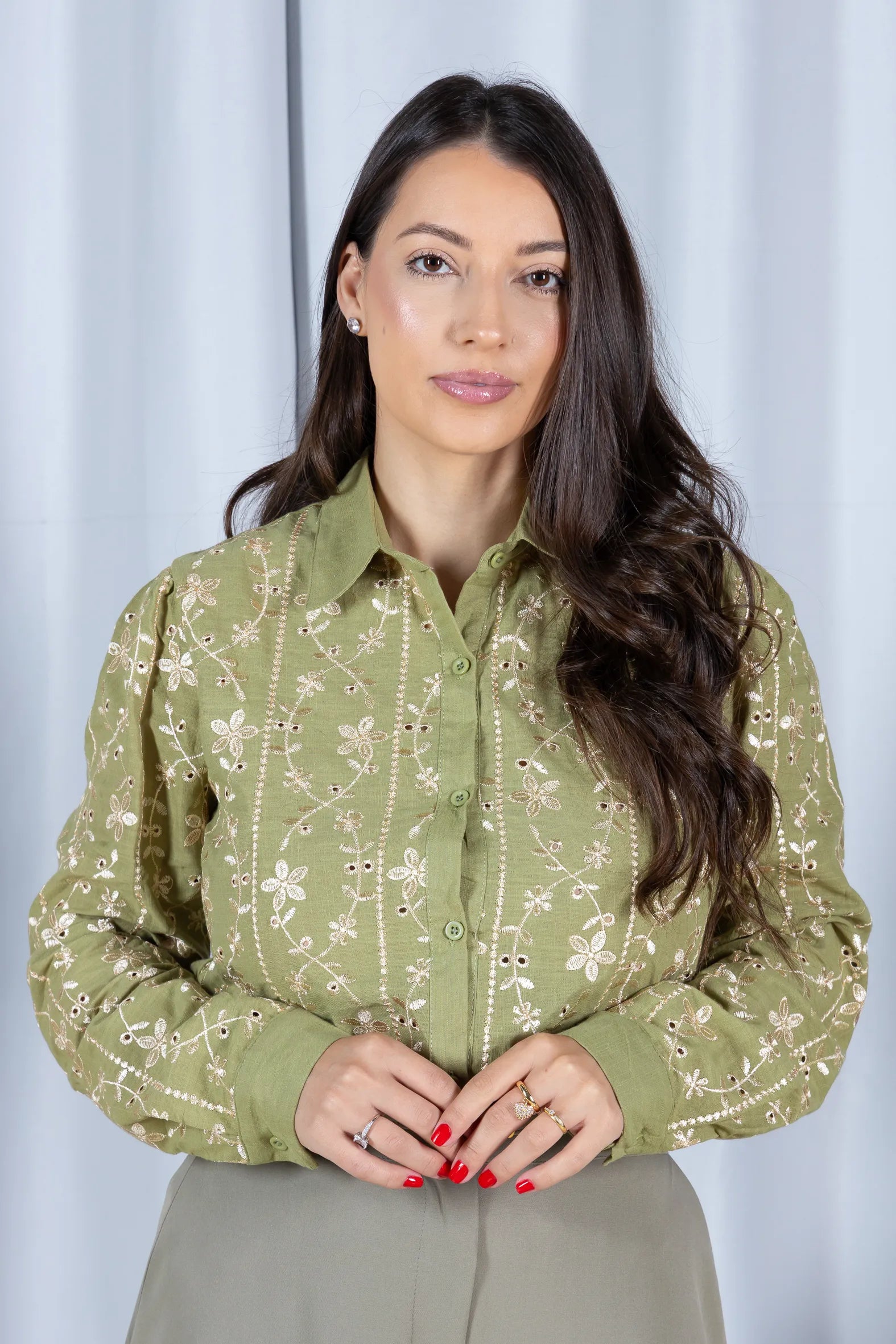 Camisa Laise Atemporal Maitê Verde