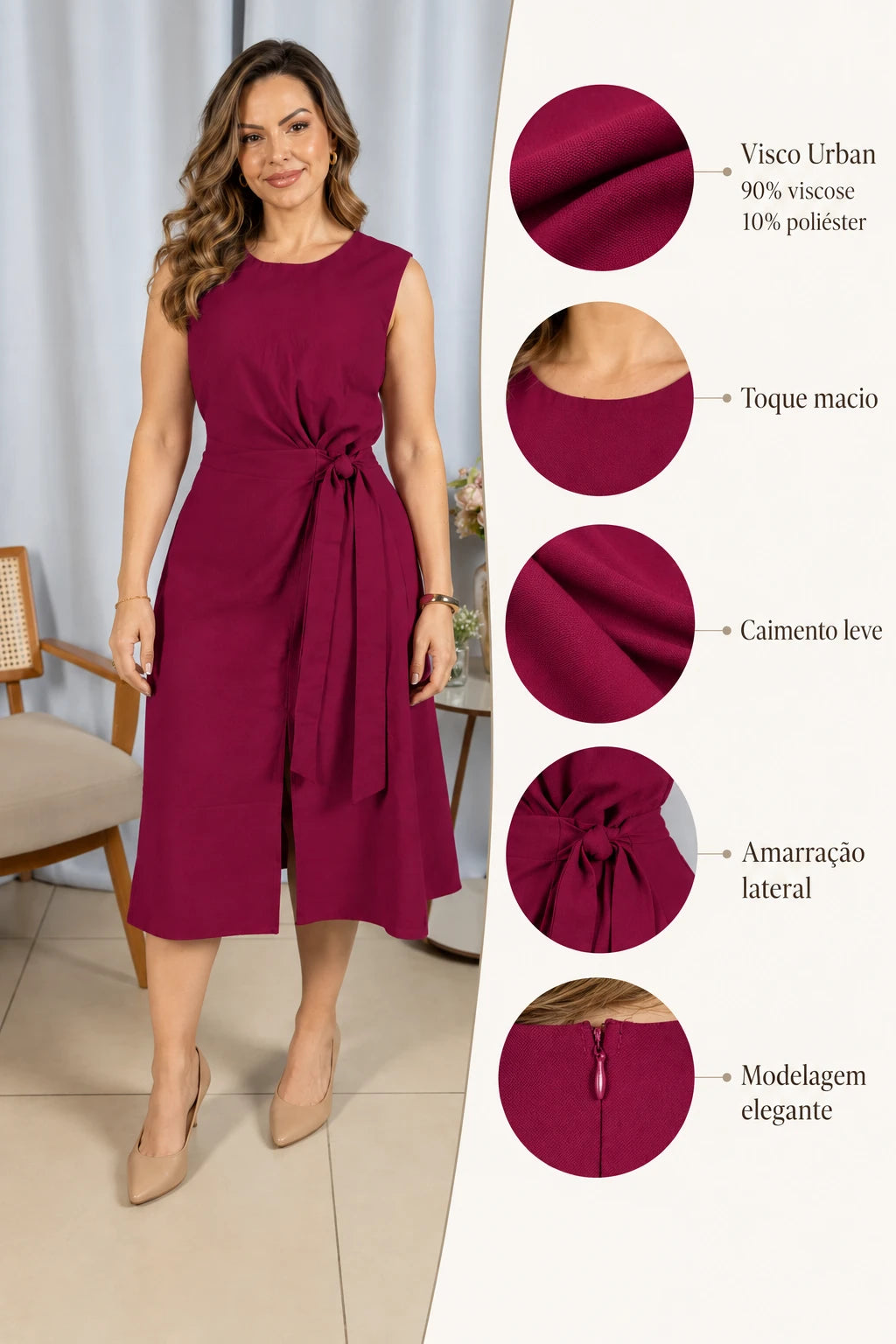 Vestido Leve em Visco Urban Cássia Fúcisa - adicional 5
