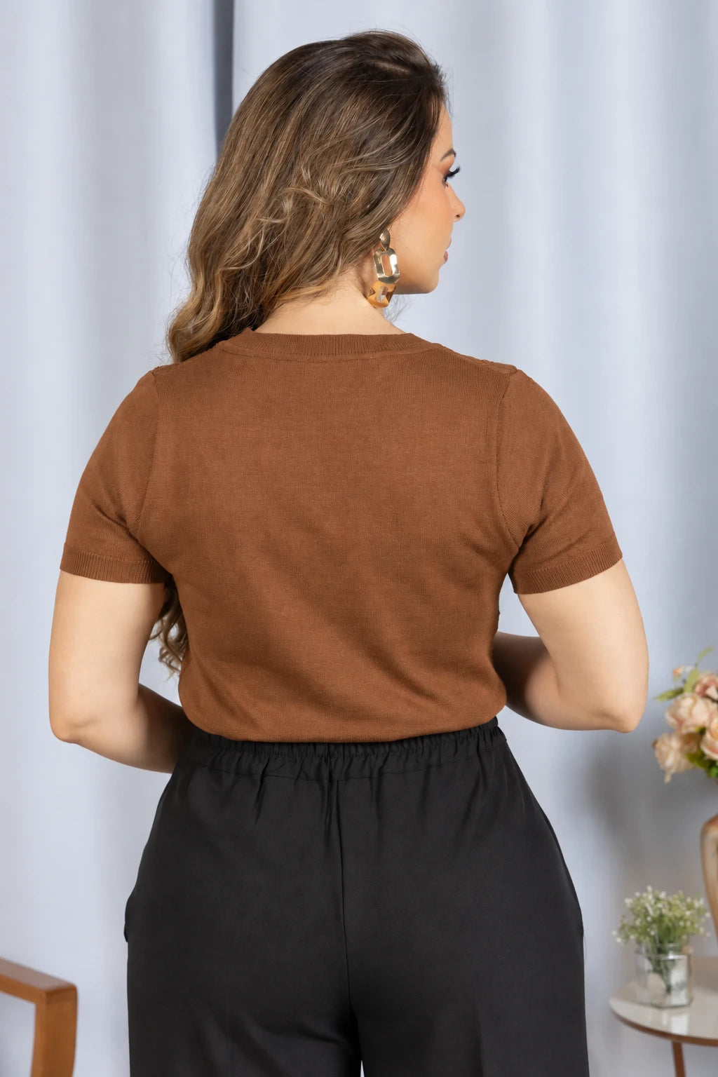 Blusa Leve em Modal Soraya Caramelo - adicional 3