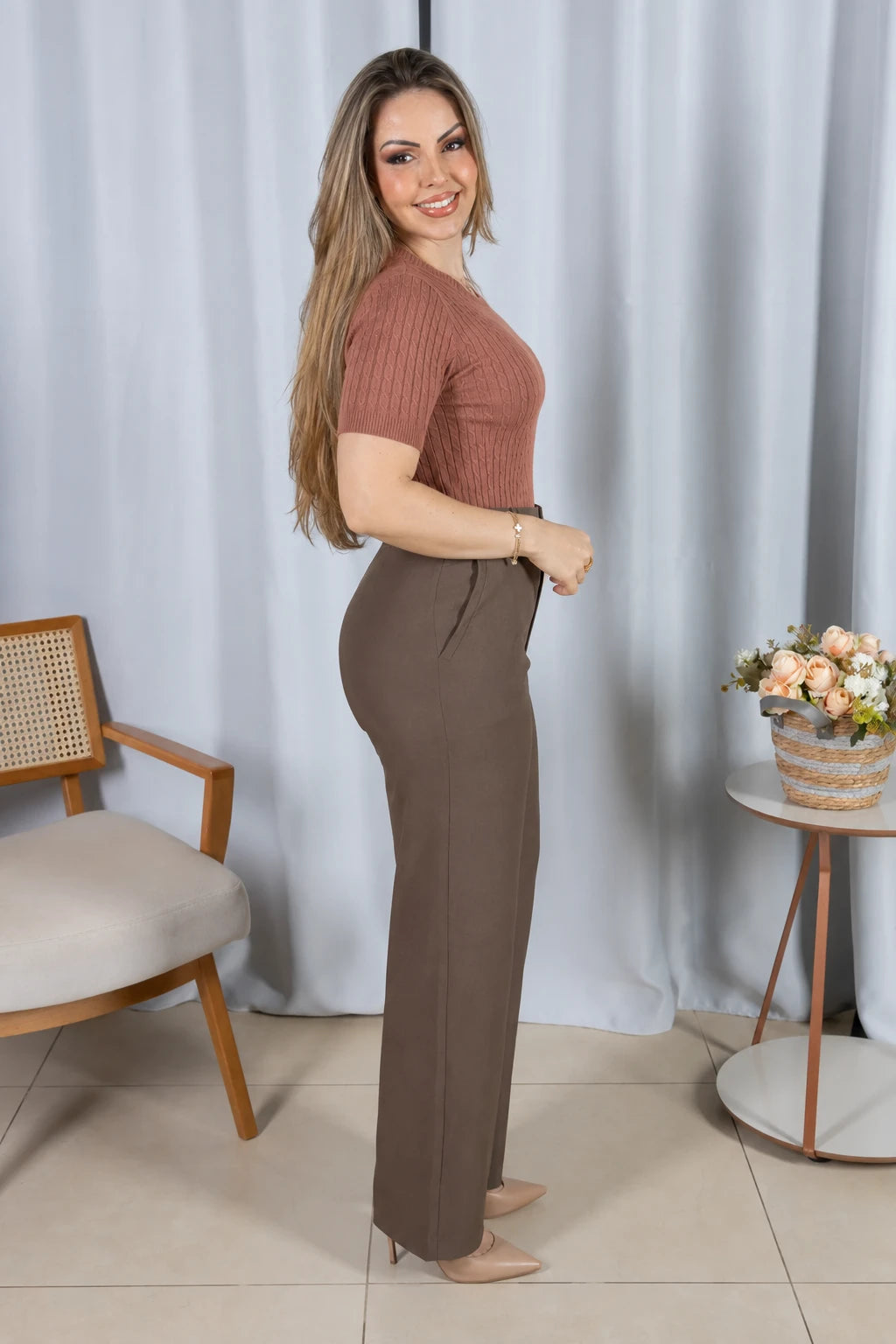 Blusa Modal Confortável Eva Marrom