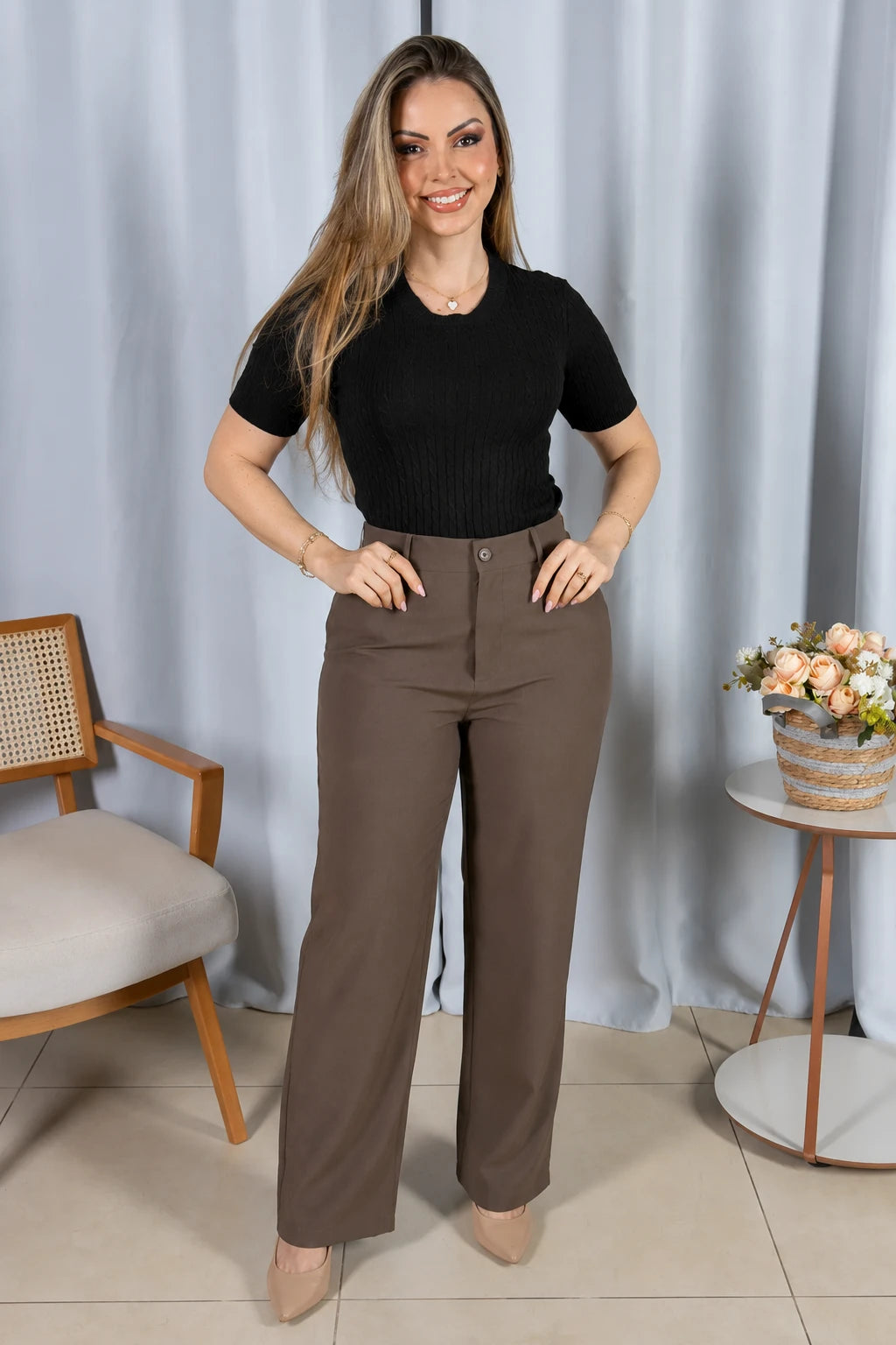 Blusa Modal Confortável Eva Preta