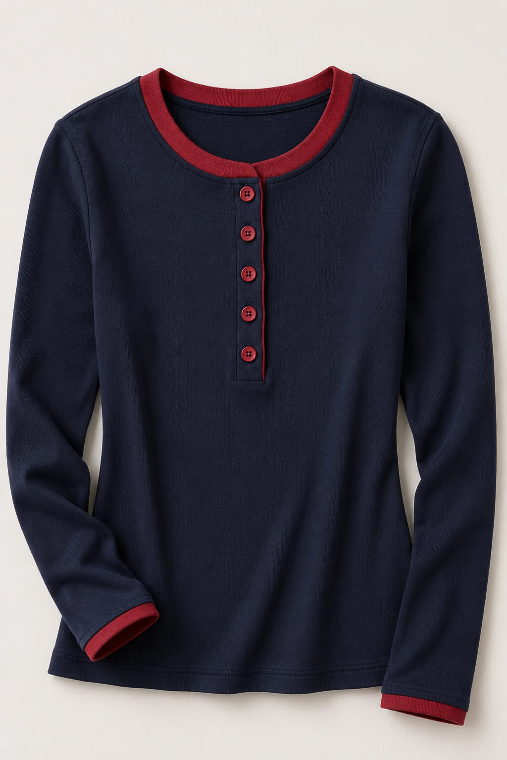 Blusa Cotton Lycra Confortável Helena Azul Marinho