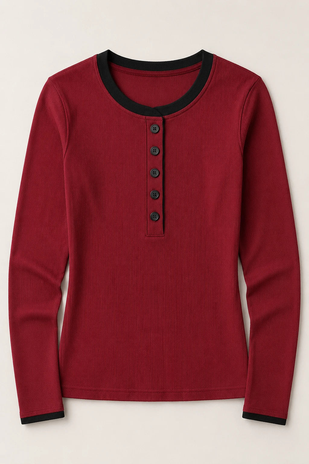 Blusa Cotton Lycra Confortável Helena Marsala