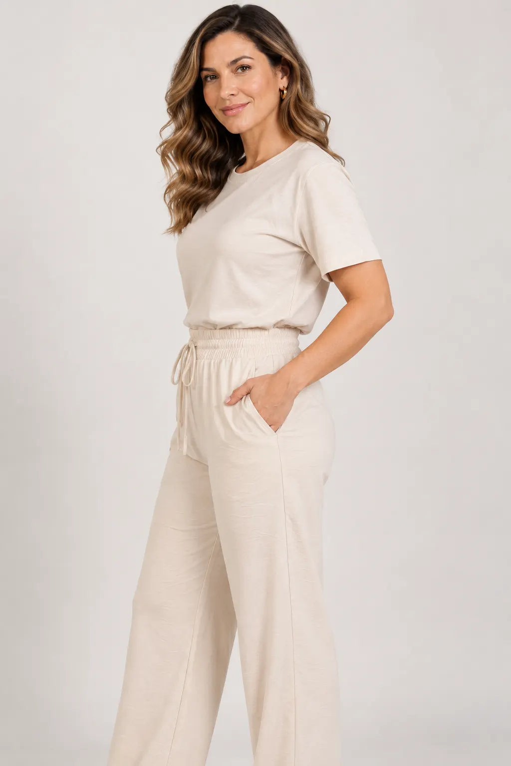Blusa Manga Curta em Malha Knit Lorena Creme — lorena creme b (8).webp