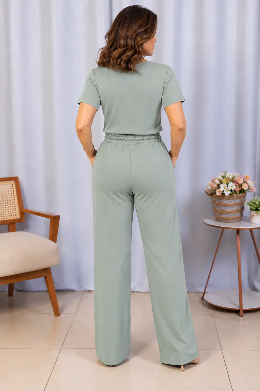 Calça Corte Reto em Malha Knit Lorena Verde — lorena verde c (7).webp