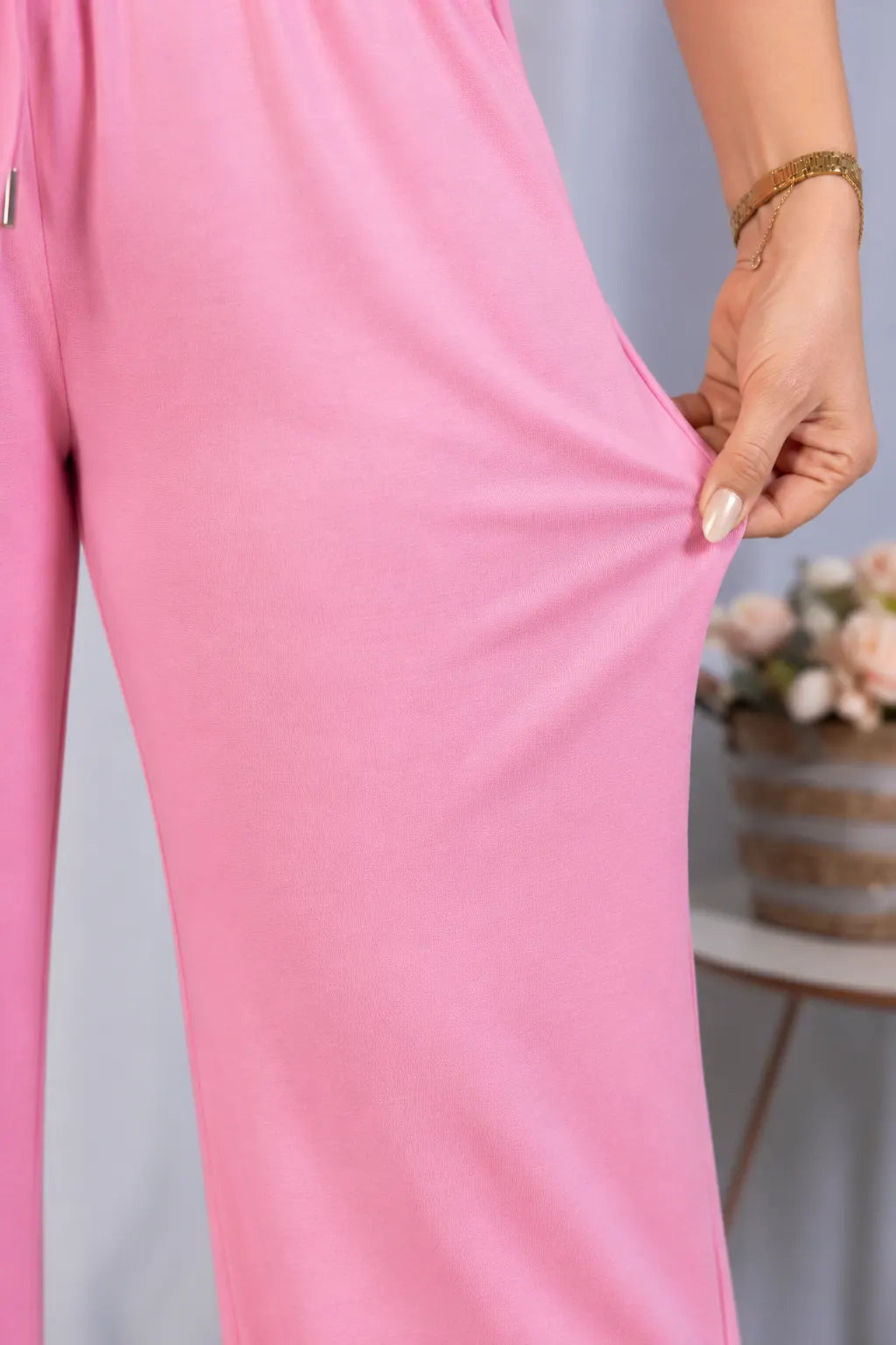 Calça Corte Reto em Malha Knit Lorena Rosa — lorena rosa c (5).webp