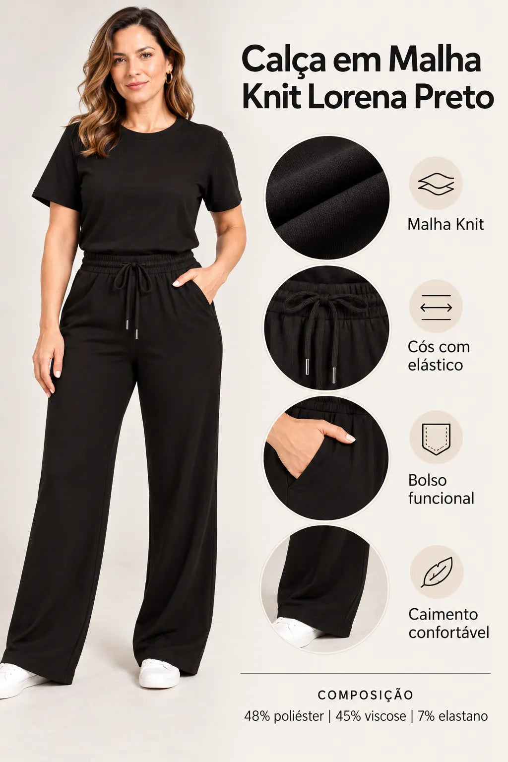 Calça Corte Reto em Malha Knit Lorena Preta — lorena preta c (3).webp