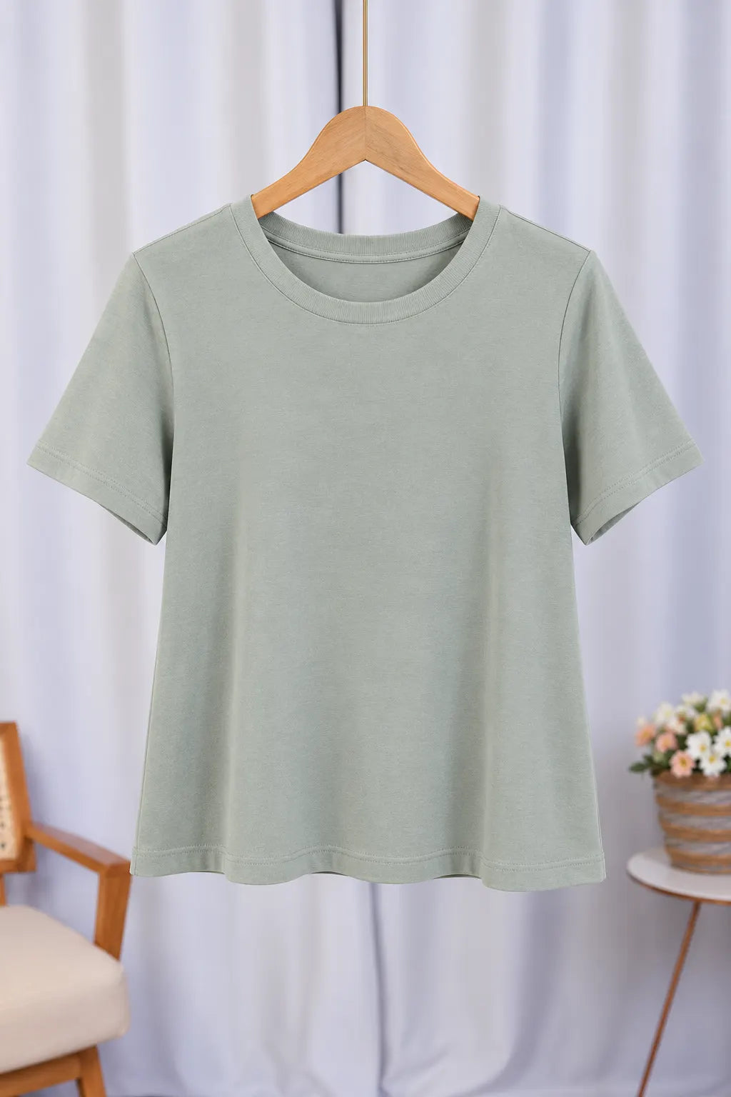 Blusa Manga Curta em Malha Knit Lorena Verde — lorena verde b (4).webp