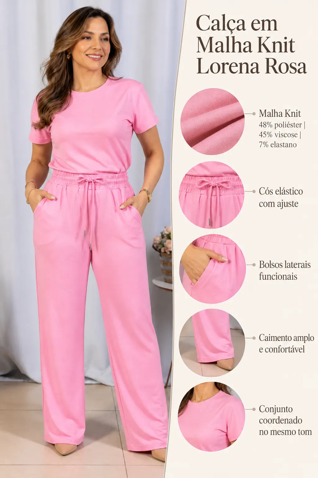 Calça Corte Reto em Malha Knit Lorena Rosa — lorena rosa c (3).webp