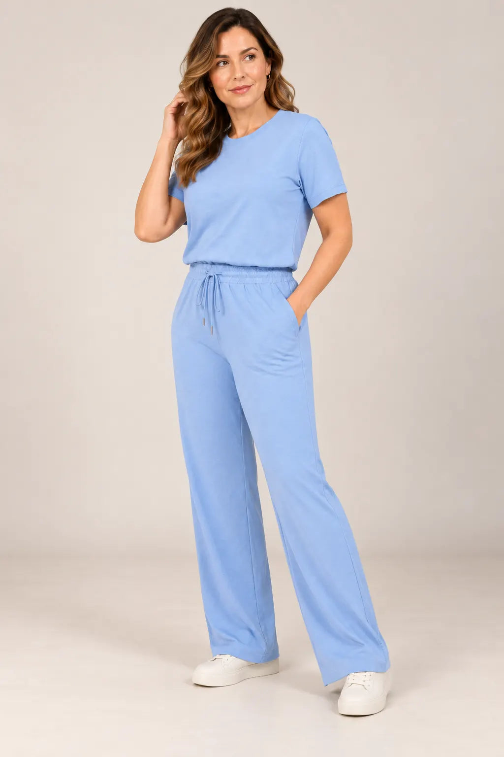 Calça Corte Reto em Malha Knit Lorena Azul — lorena azul c (9).webp