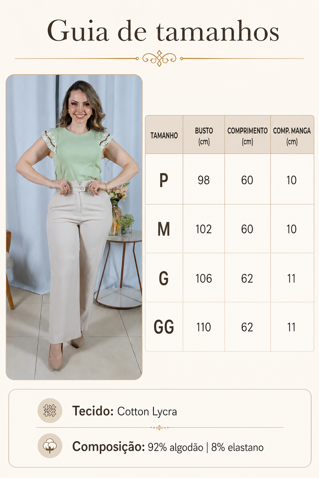 Blusa Cotton Lycra Muscle com Bordado Delicado Laís Verde