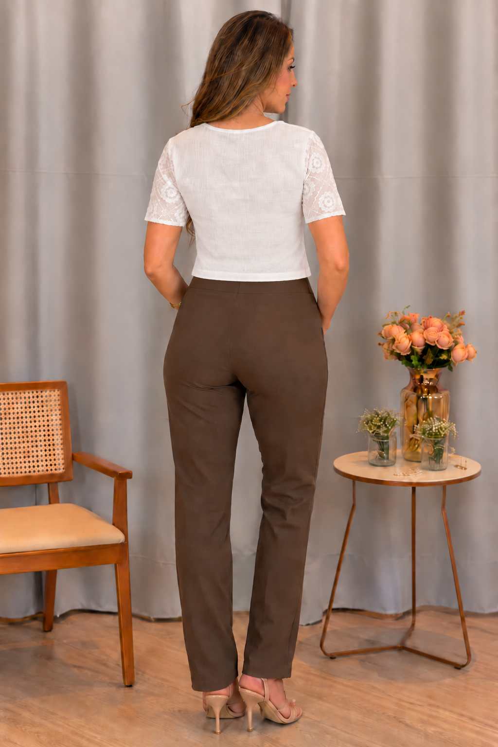 Blusa em Laise Fresca e Delicada Samantha Branca