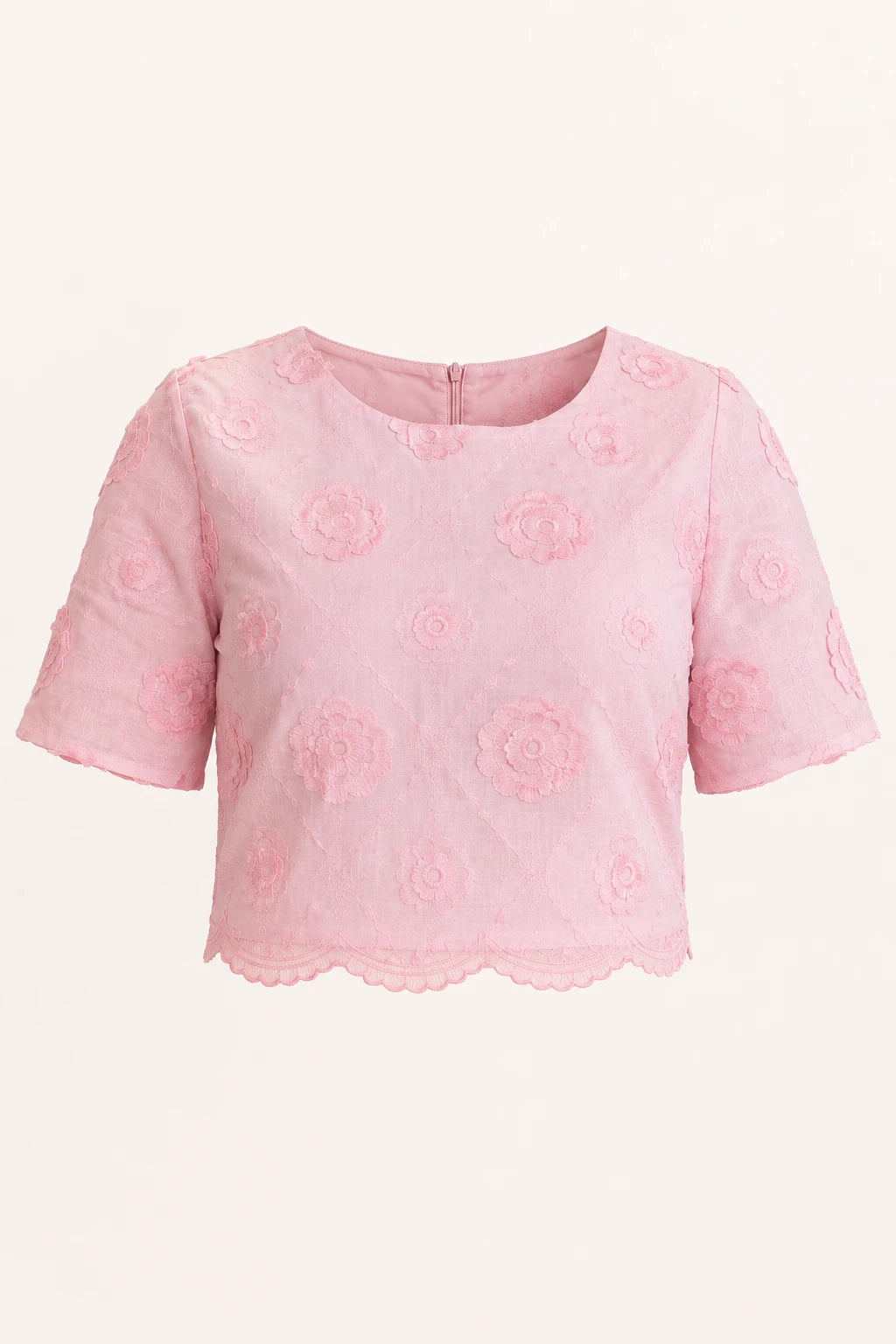 Blusa em Laise Fresca e Delicada Samantha Rosa