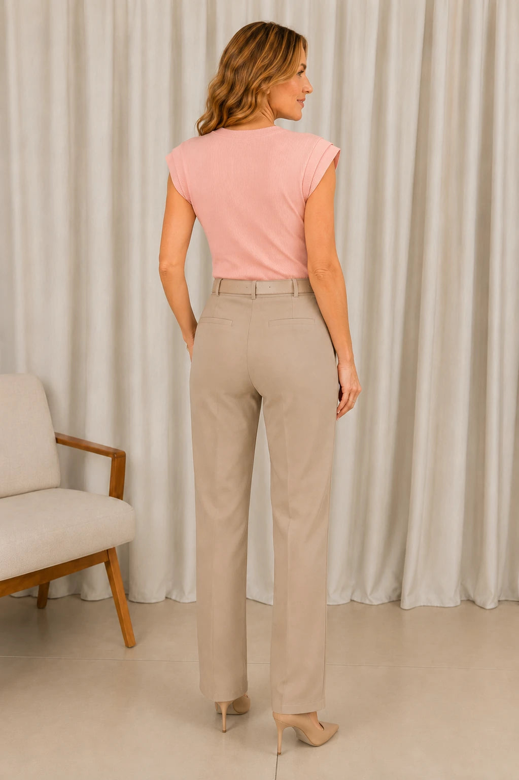 Blusa Malha Canelada Confortável Suzane Rosa