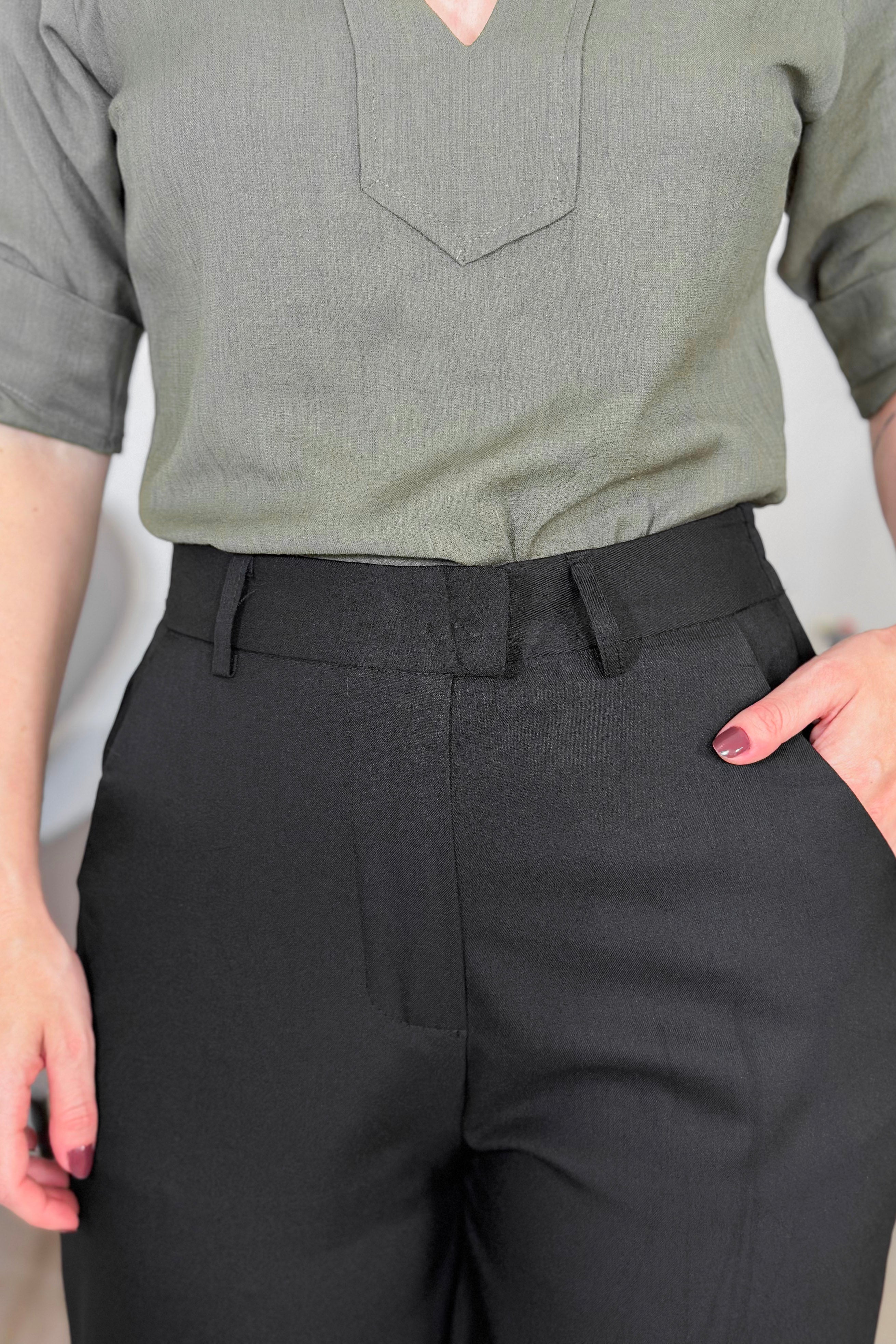 Calça Pantalona Alfaiataria Luna Preta