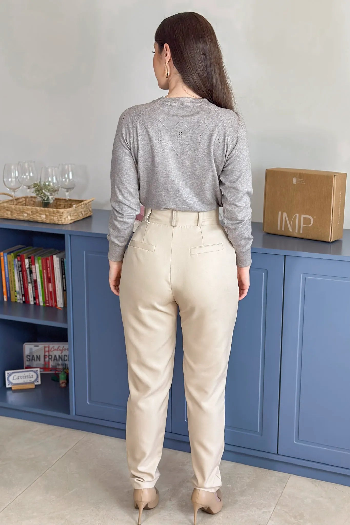 Blusa Manga Longa Em Tricot Cotton Ágata Cinza
