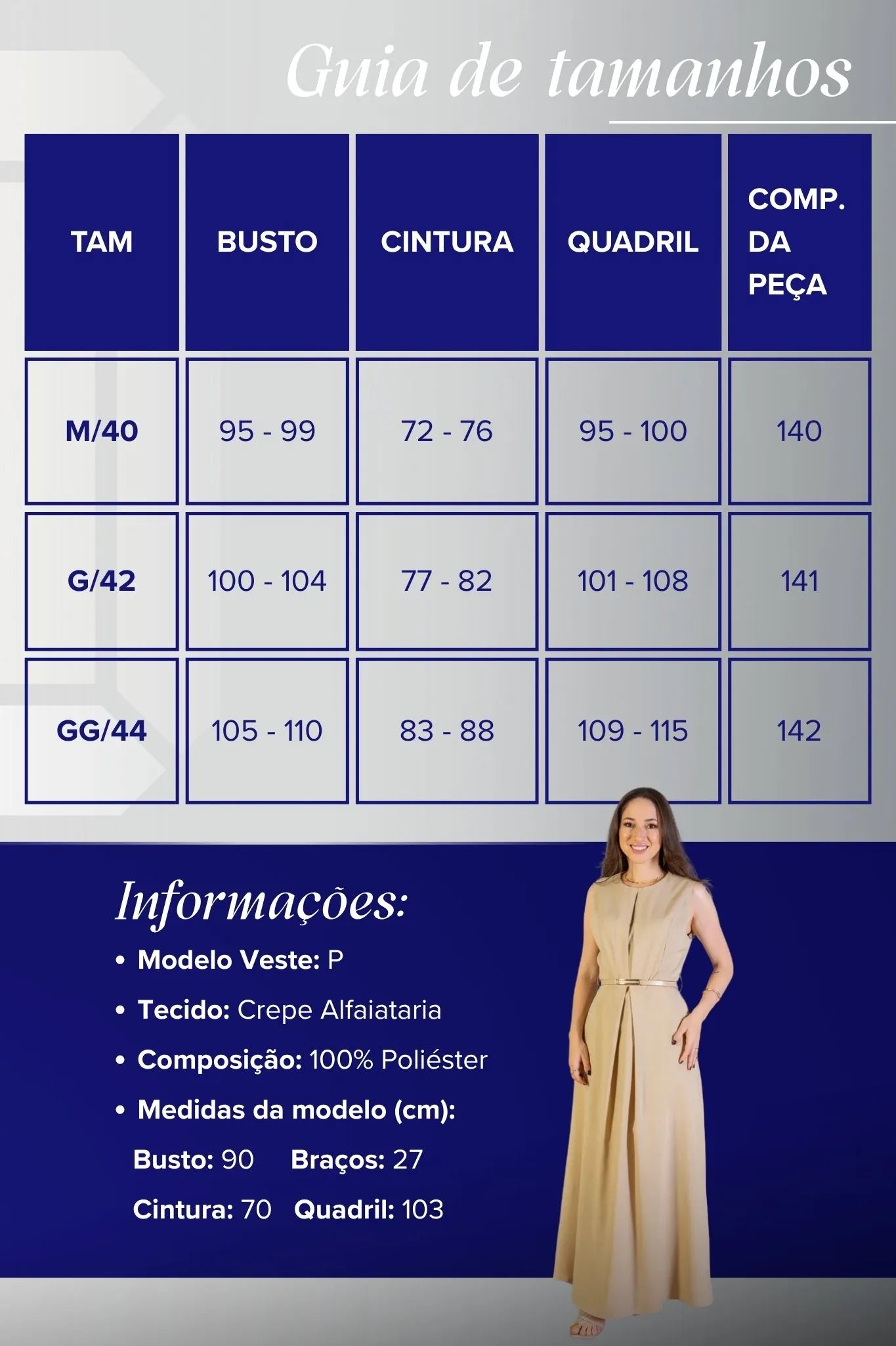 Vestido Longo Detalhe Cinto Patrícia Poeta Bege