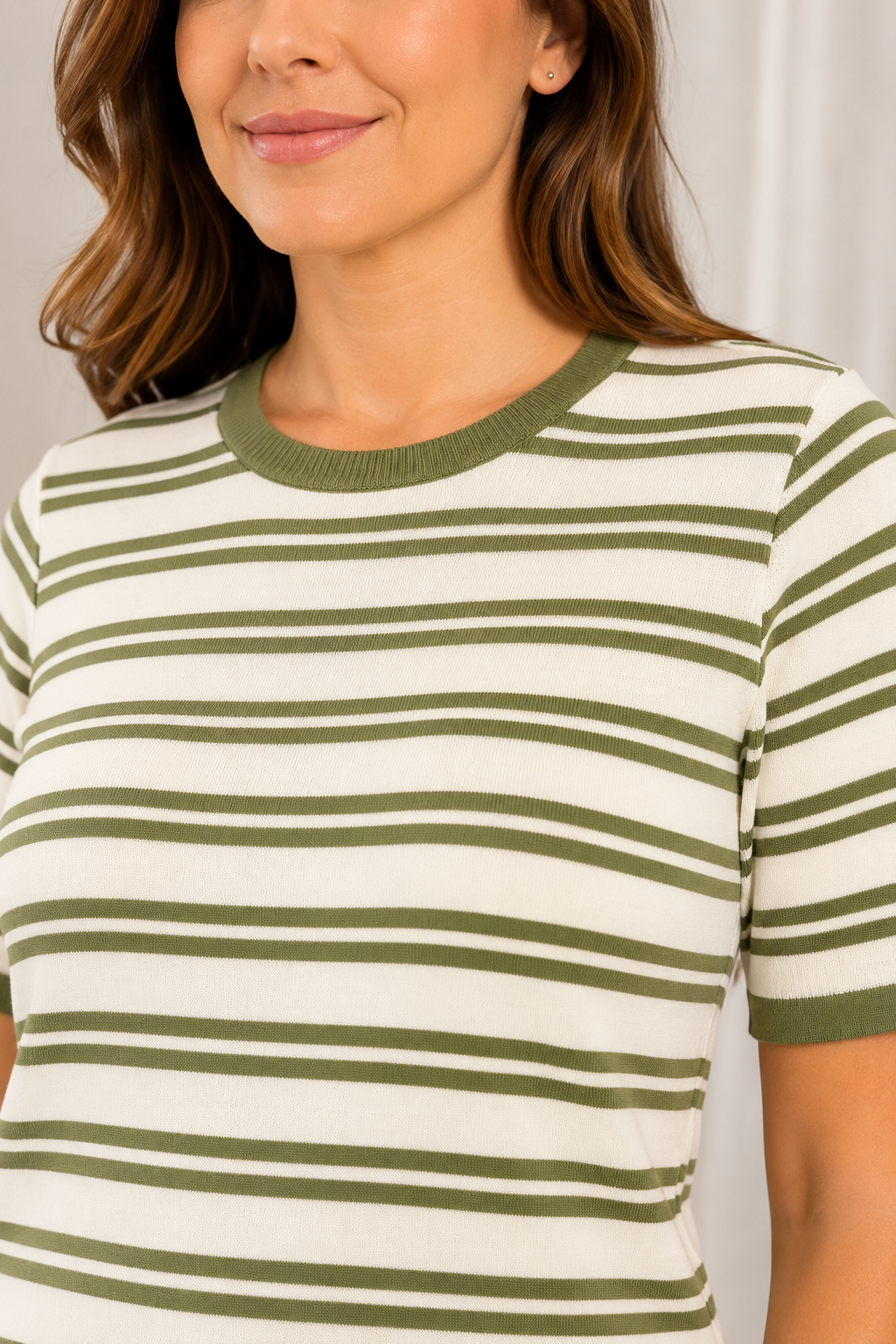 Blusa Modal Listrada Iris Verde