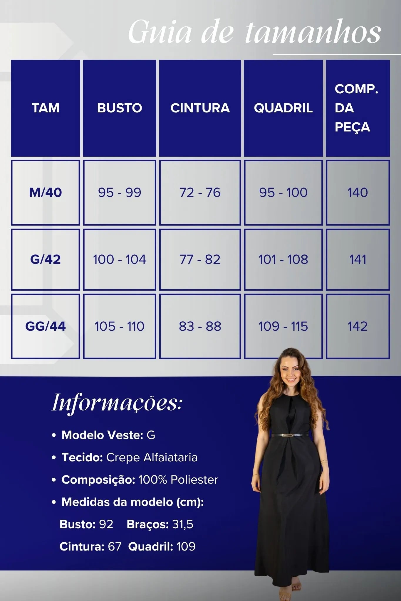 Vestido Longo Alfaiataria Detalhe Cinto Patrícia Poeta Preto