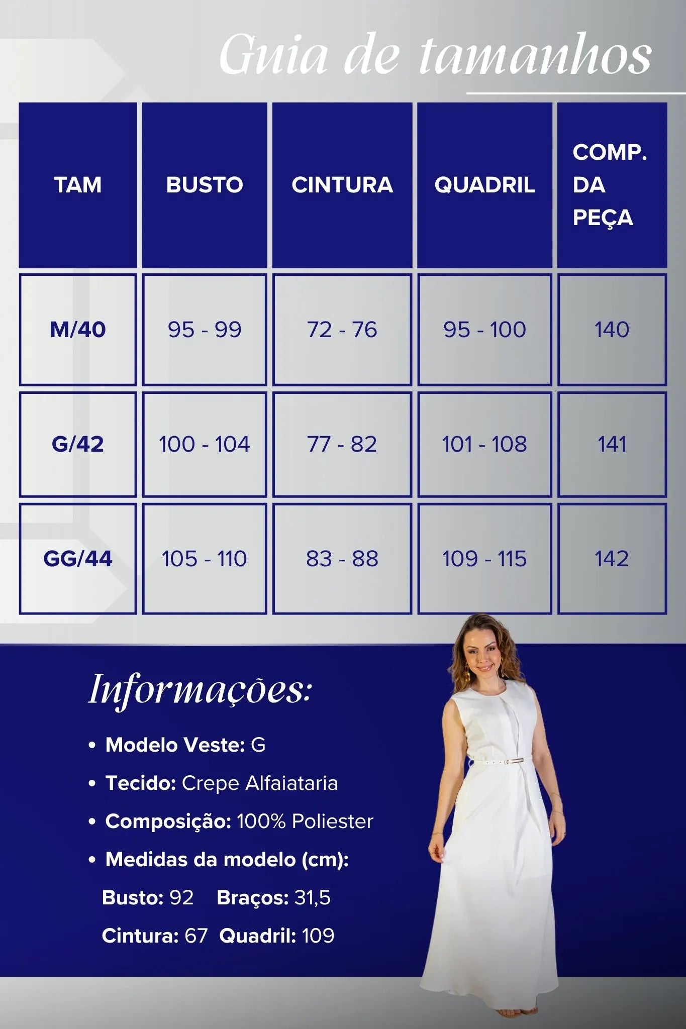 Vestido Longo Alfaiataria Detalhe Cinto Patrícia Poeta Branco