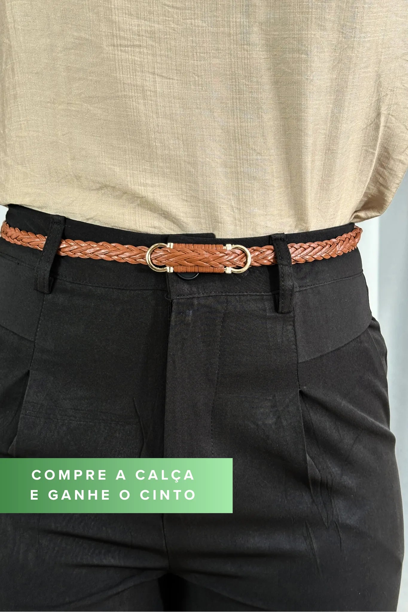 Calça Corte Reto Alfaiataria Detalhe Bolso Adriana Esteves Preta