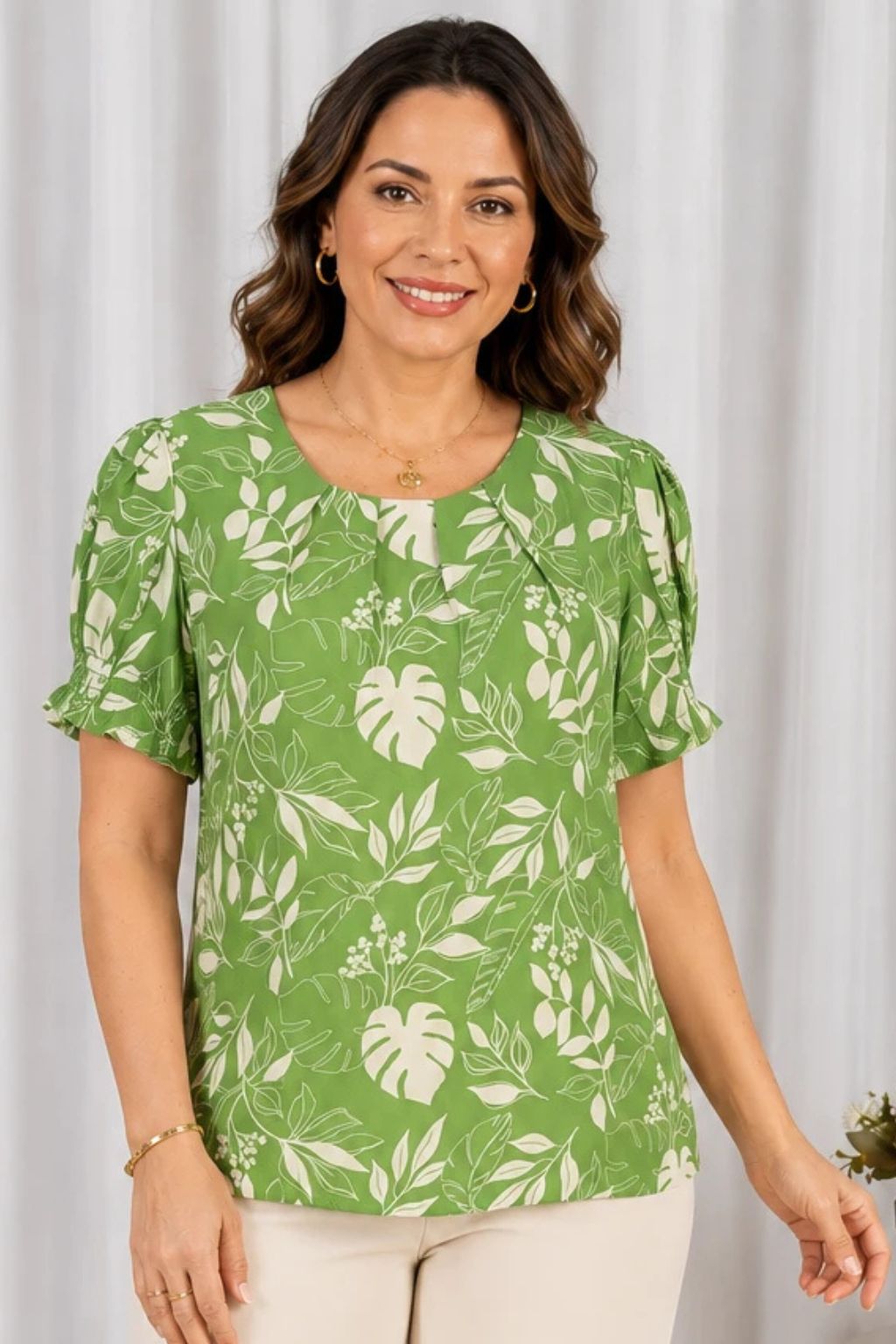 Blusa Crepe Classic que Não Amassa Joana Verde