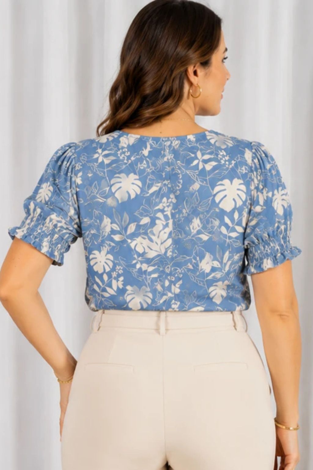 Blusa Crepe Classic que Não Amassa Joana Azul