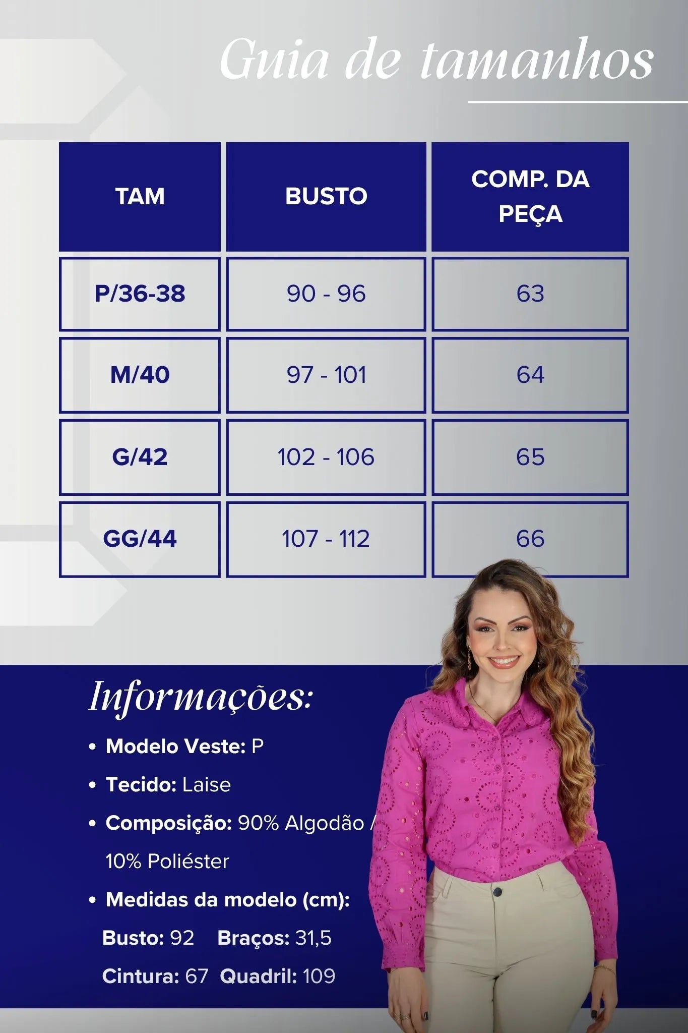 Camisa Manga Longa Em Laise Maia Fúcsia